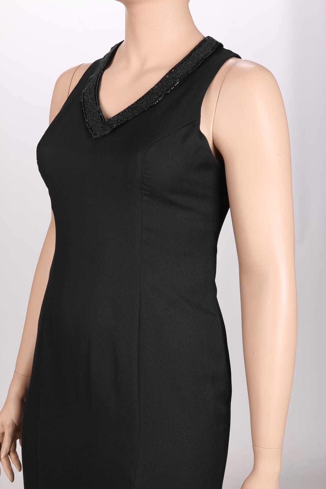 New Image Vintage 80s 90s Black Beaded Party Prom Bridesmaid Dress sz 16 NWT