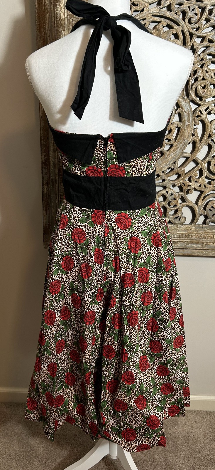 HELL BUNNY Rose Rockabilly Swing Dress Medium