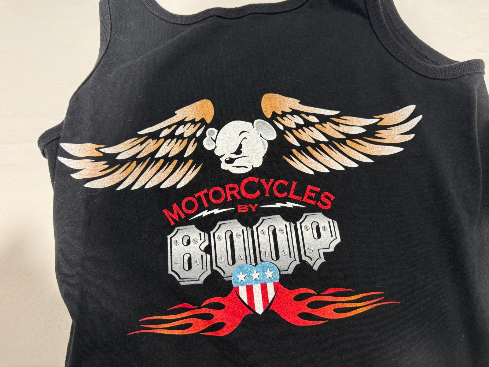 Vtg 90s Betty Boop Motorcycle Sleeveless Tank Top Shirt Sz M Chopper Graphic Tee