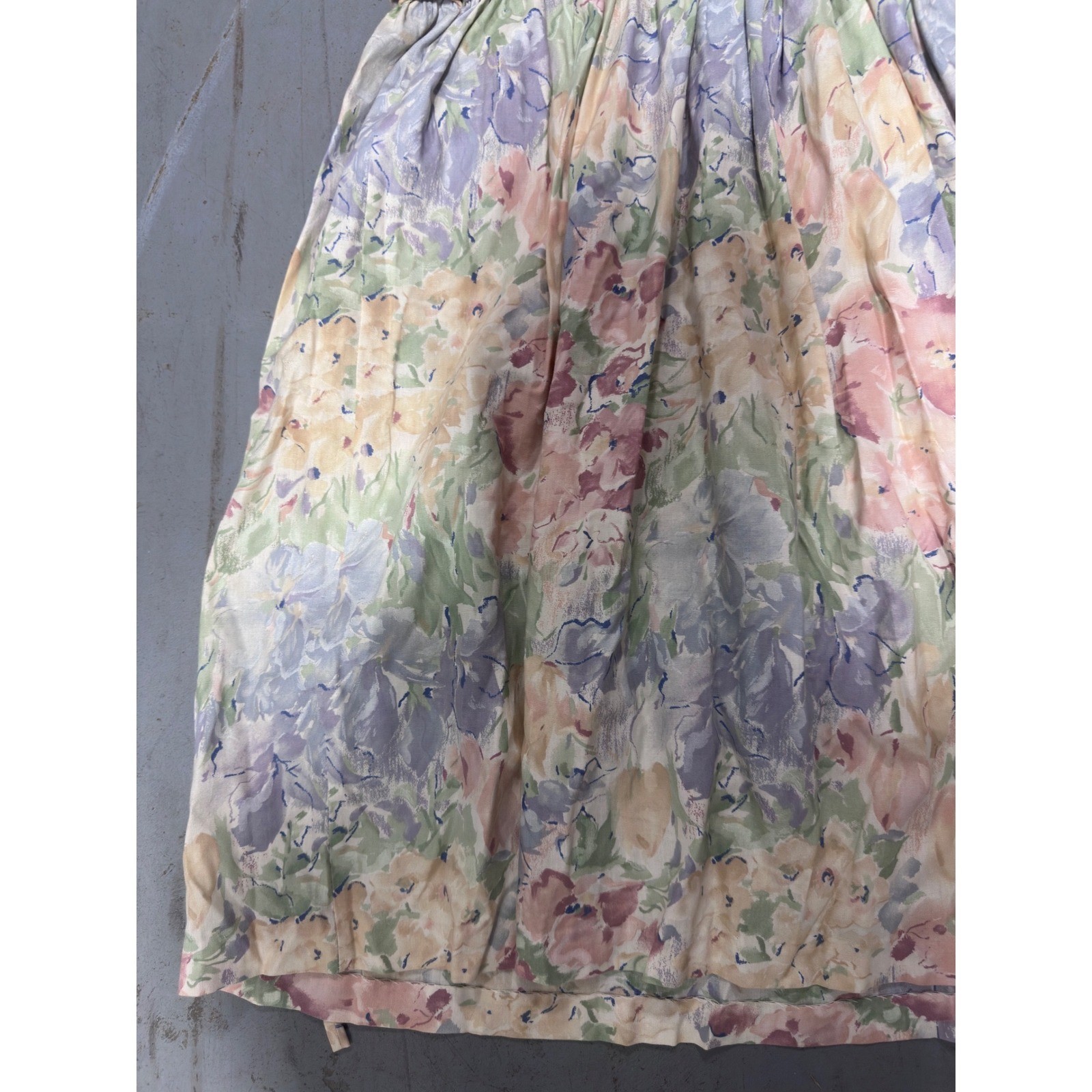 Vintage Floral Pastel Watercolor Cottagecore Sleeveless Midi Dress