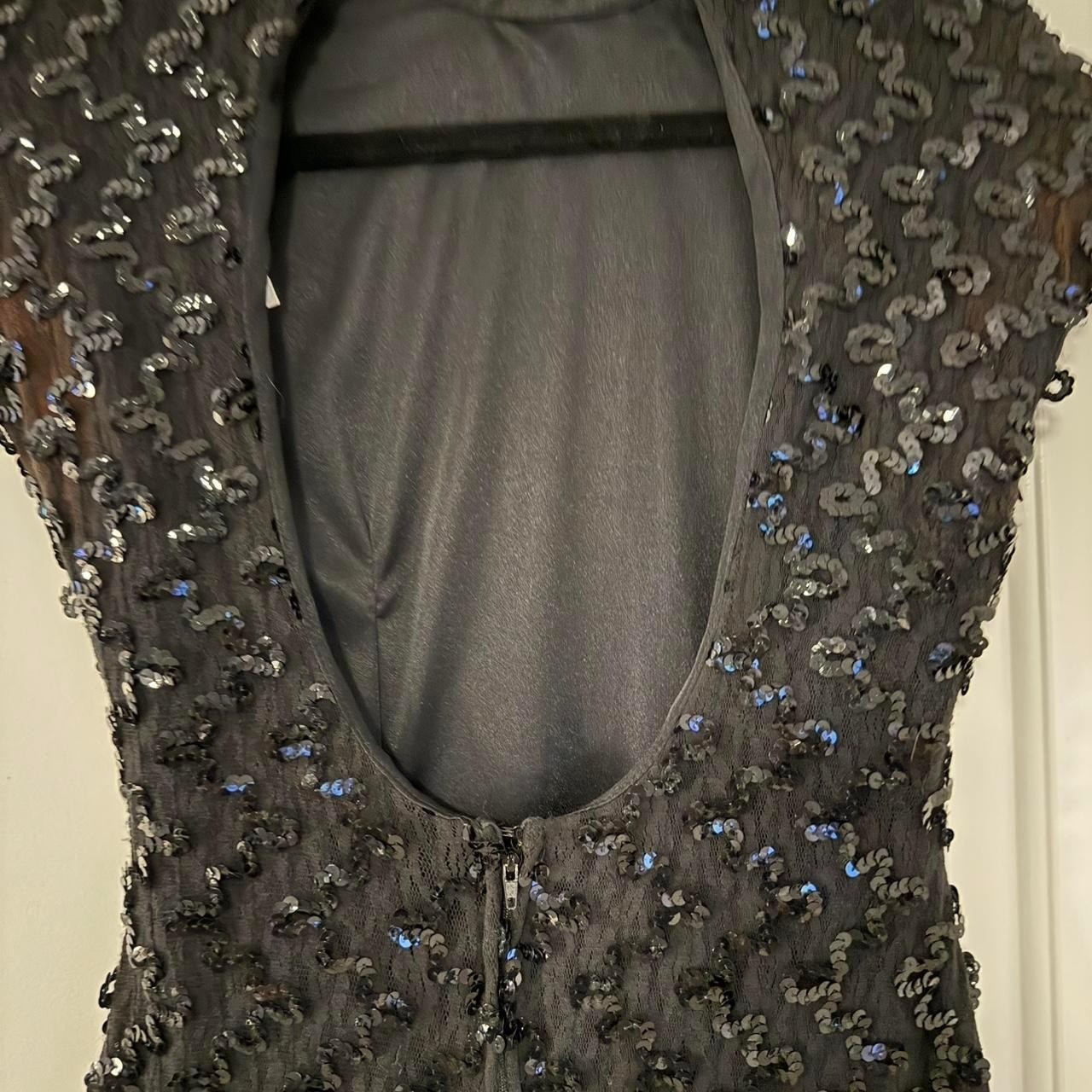 Vintage HW Collection Mock Neck Sequins Party Dress
