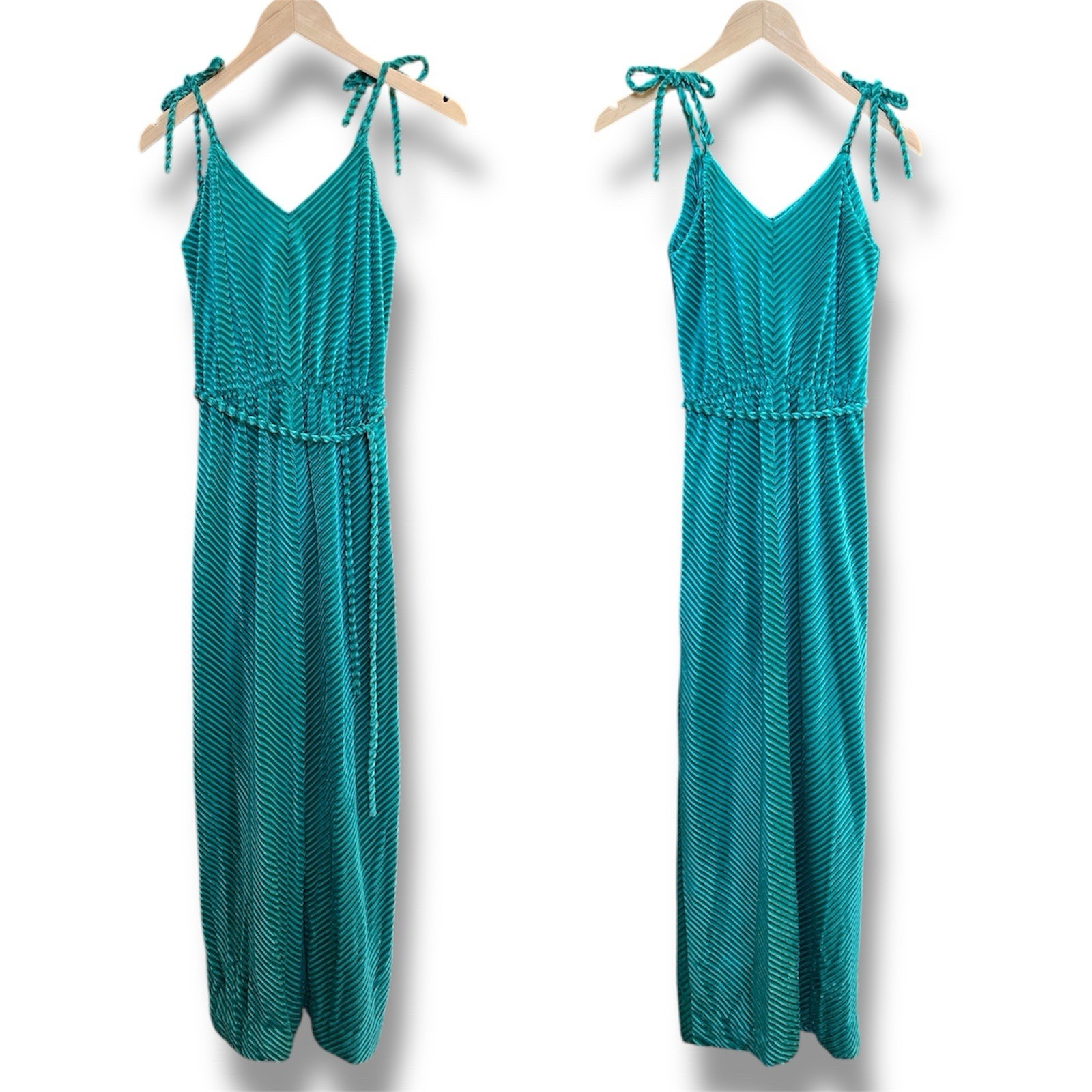 Jerell of Texas Geeen Chenille 1970’s Dress Women’s Small