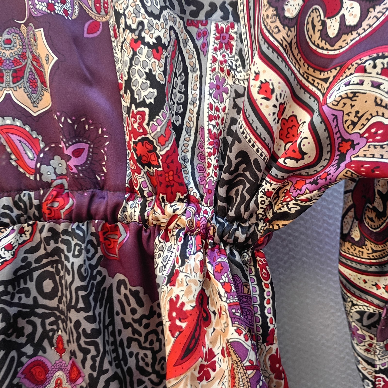 Vintage 90s, 00s, Y2K Anna Paul Silk Kimono Tie Front Jacket Size Small