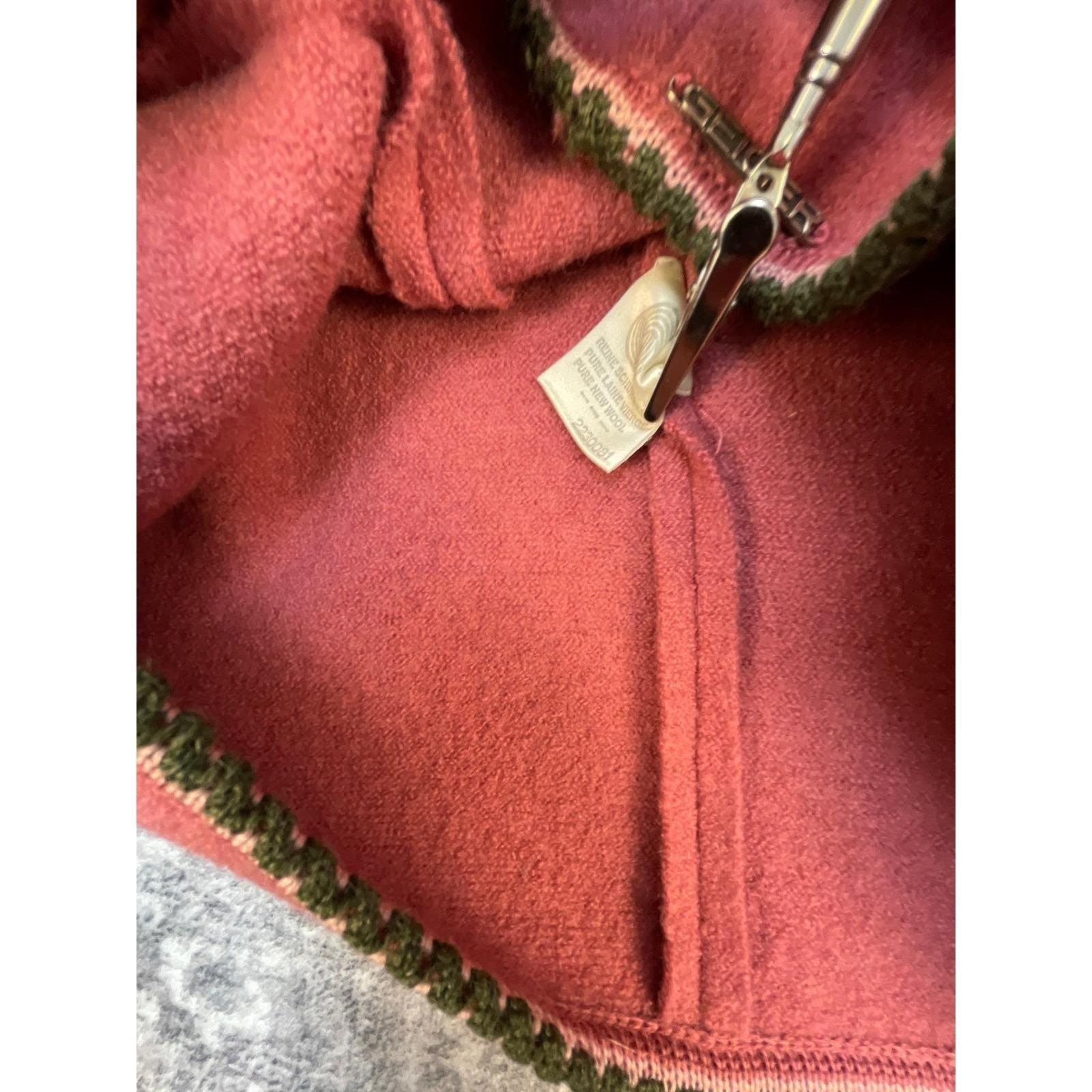 Vtg Geiger Women’s 40 Boiled Wool Jacket 80s Pewter Buttons Tyrolean Grandmacore