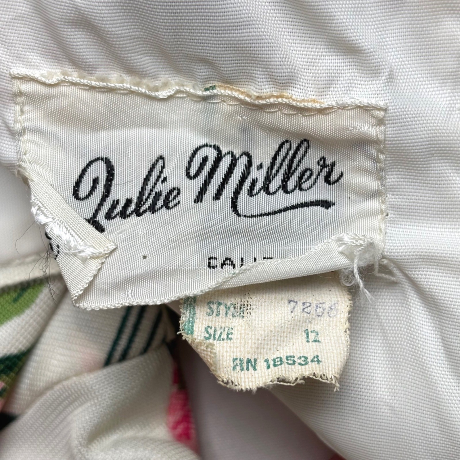 Vintage Julie Miller California 70s Floral Chevron Maxi Dress Pink Green Sz 12