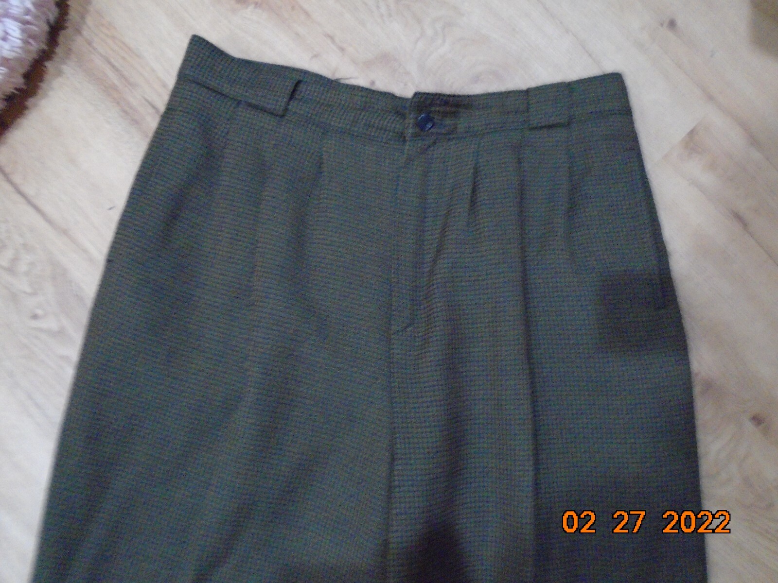ALANNI by DONNY BROOK vintage HIGH WAIST MOM wool pant size 16 LK NU herringbone