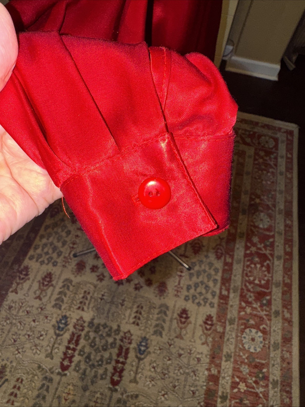 Vintage Y2K Jonathan Martin Blouse Top Button Shirt Red Satin Size M USA