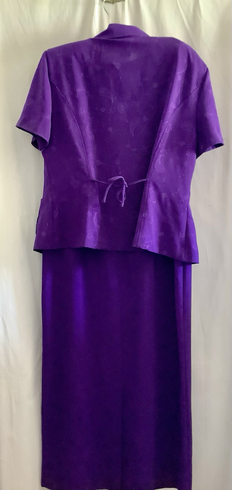 SAG HARBOR DRESS/JACKET SET (size 12) Deep Purple, Midi Excellent Condition
