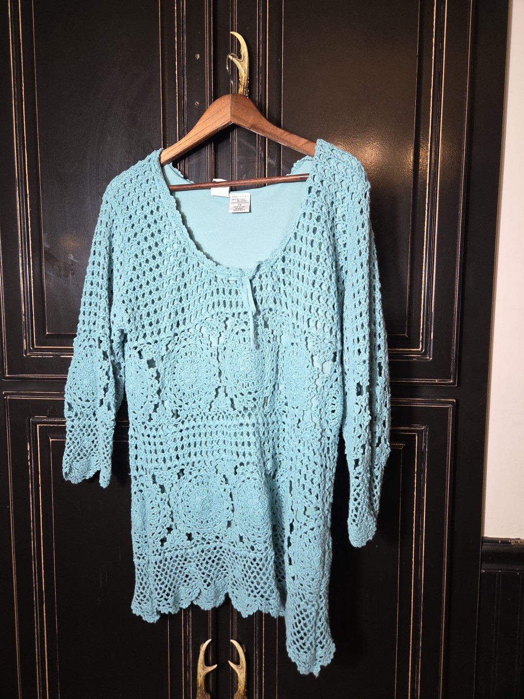 Vintage Roamons Crochet 2x Boho, Cottage Core ,Granny Core, Festival…