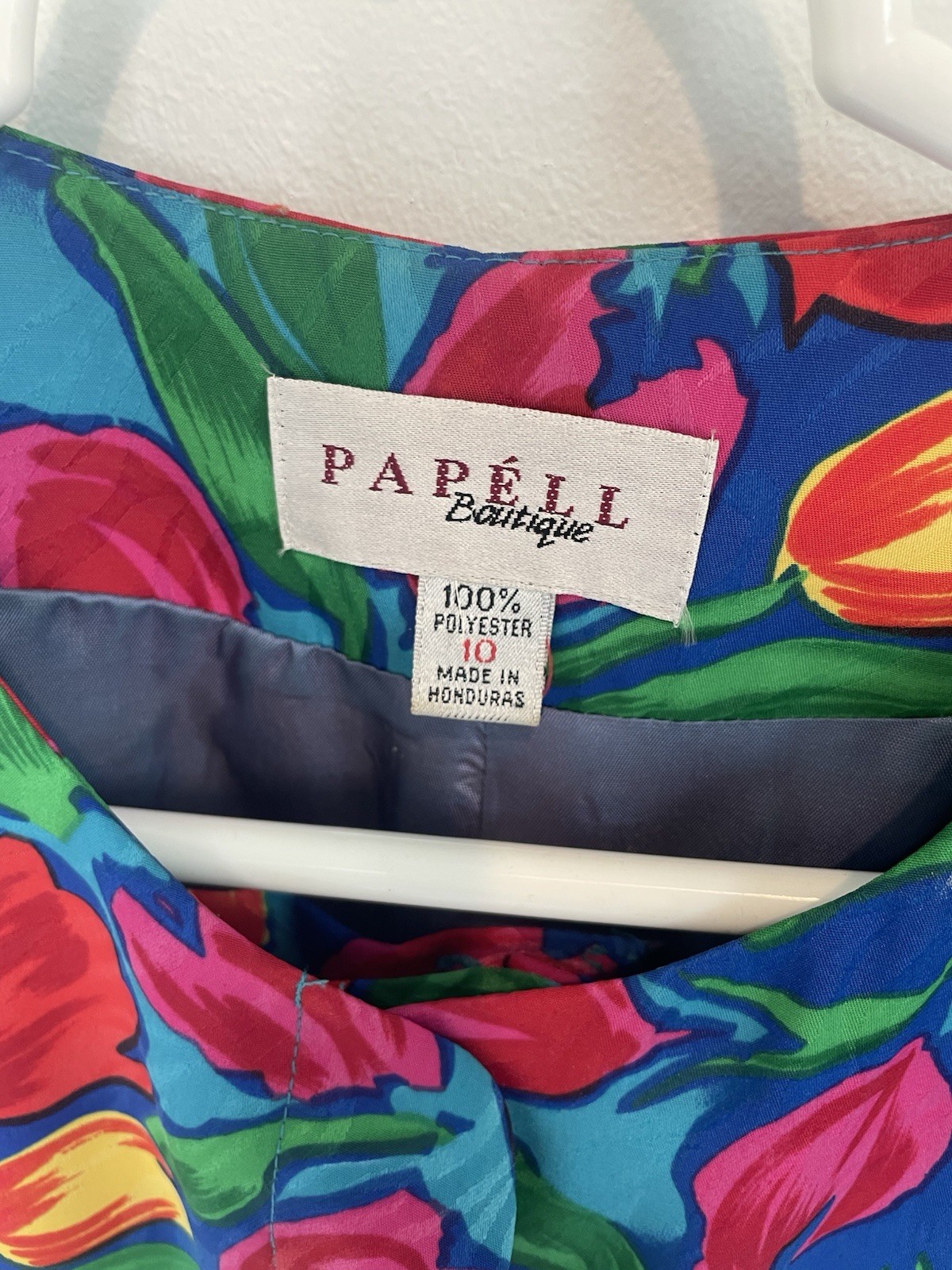 Vintage Papell Boutique Floral Tulip Skirt Suit Set Summer Chic Sz 10 Midi Skirt
