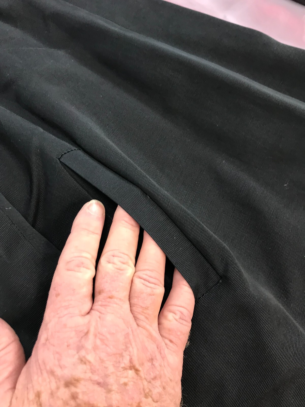vintage Blue Black Coat Wrap (No Buttons) Size Small – Medium 24″ wide 39″ long