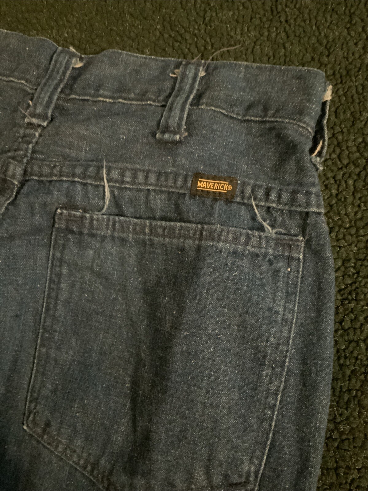Vintage 60’s 70’s Womens Maverick Blue Bell Front Pocket Button Jeans 27” Tag 30