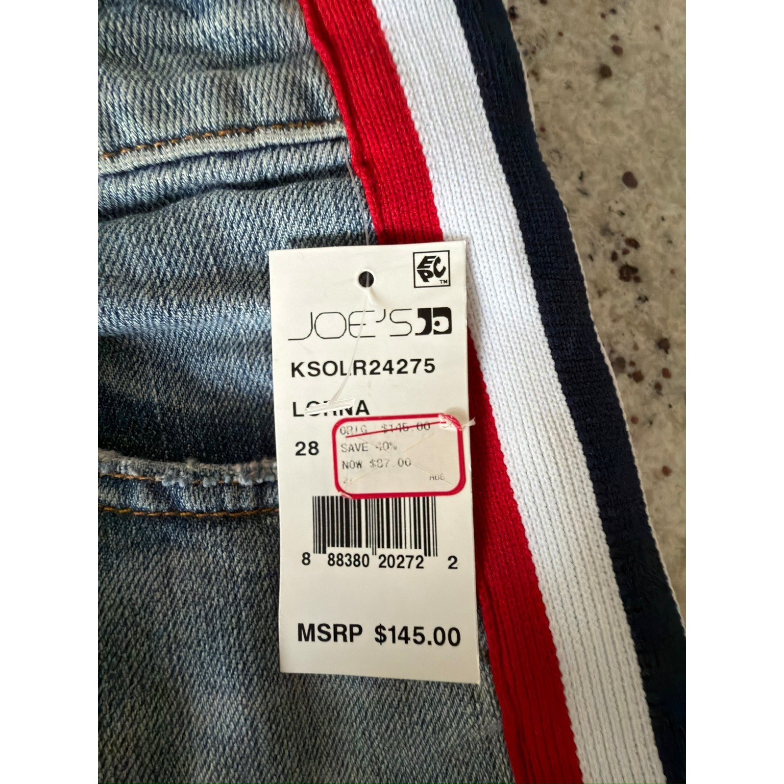 Joe’s Jeans Lorna Denim Shorts 28 NWT Collector’s Edition Stripe