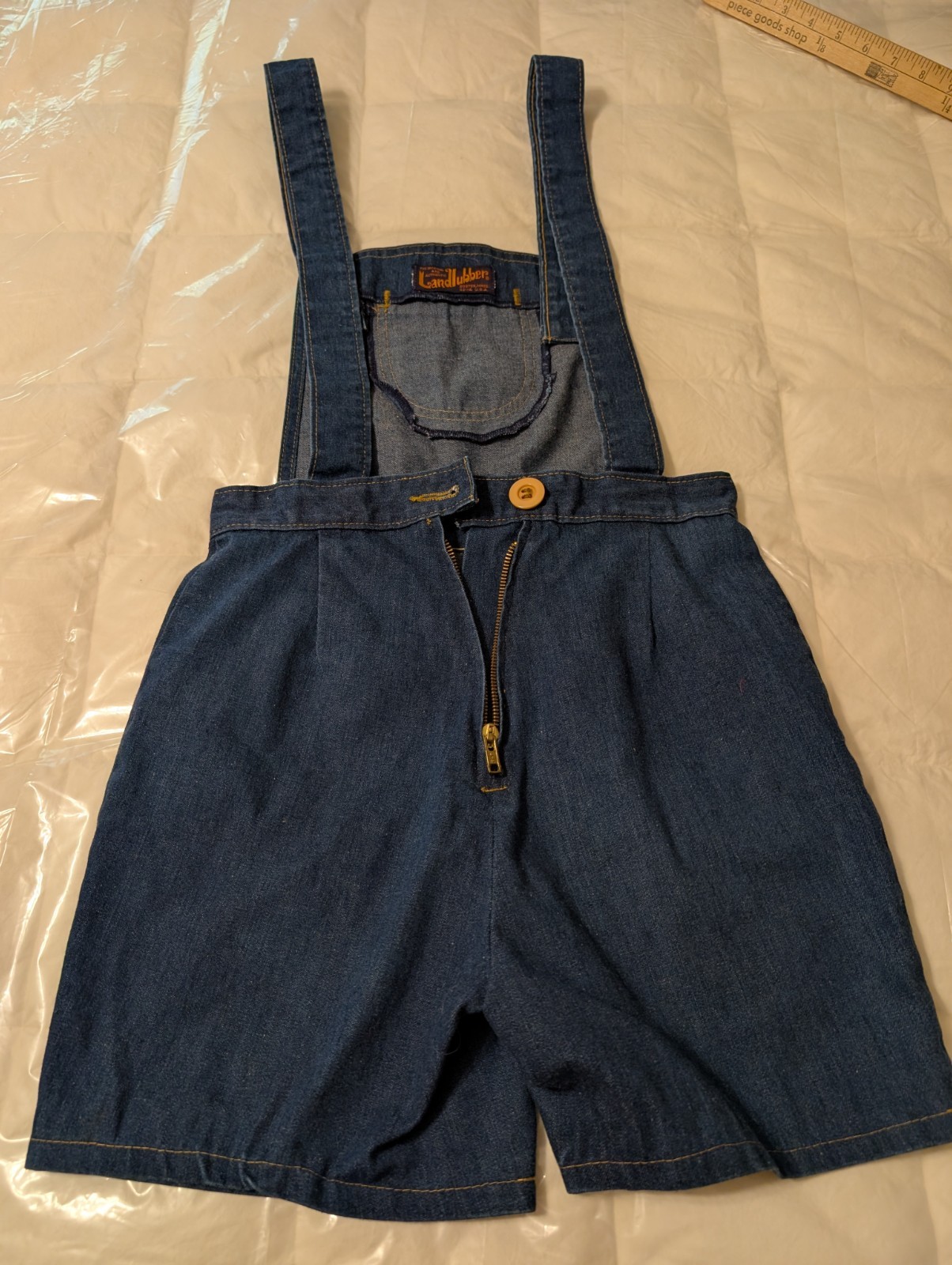 Vintage 70’s Landlubber Girls Blue Denim Jumper Shorts no Size / See Measurement
