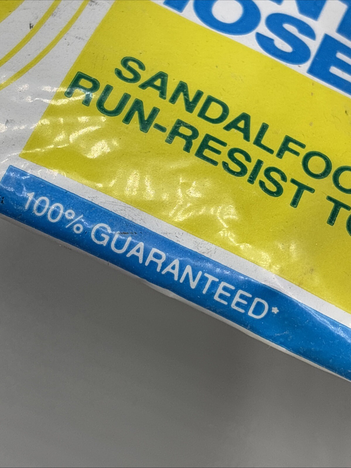 Walgreens Vintage Pantyhose Sandalfoot Run-Resist Toe QUEEN Off Black NOS