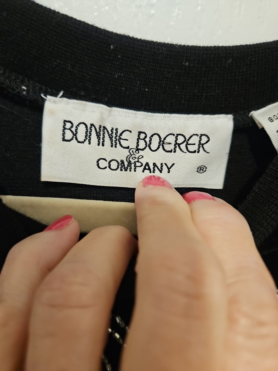 Vintage 80s Bonnie Boerer & Co Velvet Sequin Hollywood Nightclub Sweatshirt L