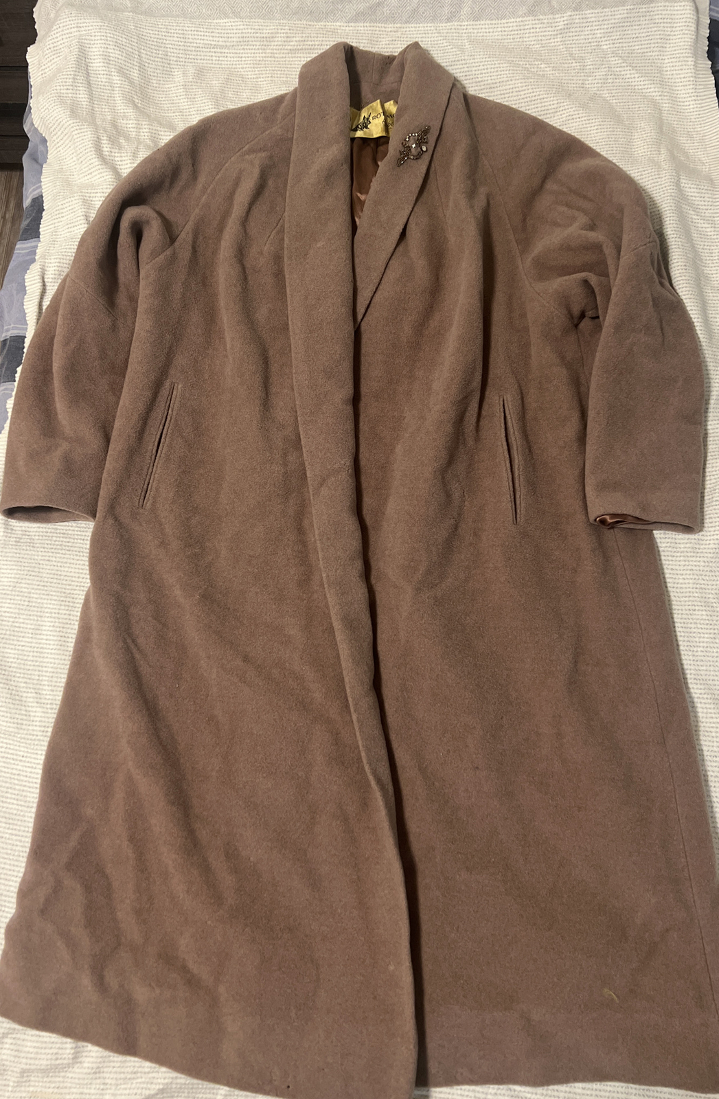 Vintage Rothmoor Women’s 1960’s Coat Wool? Fabric – Brown. No Size