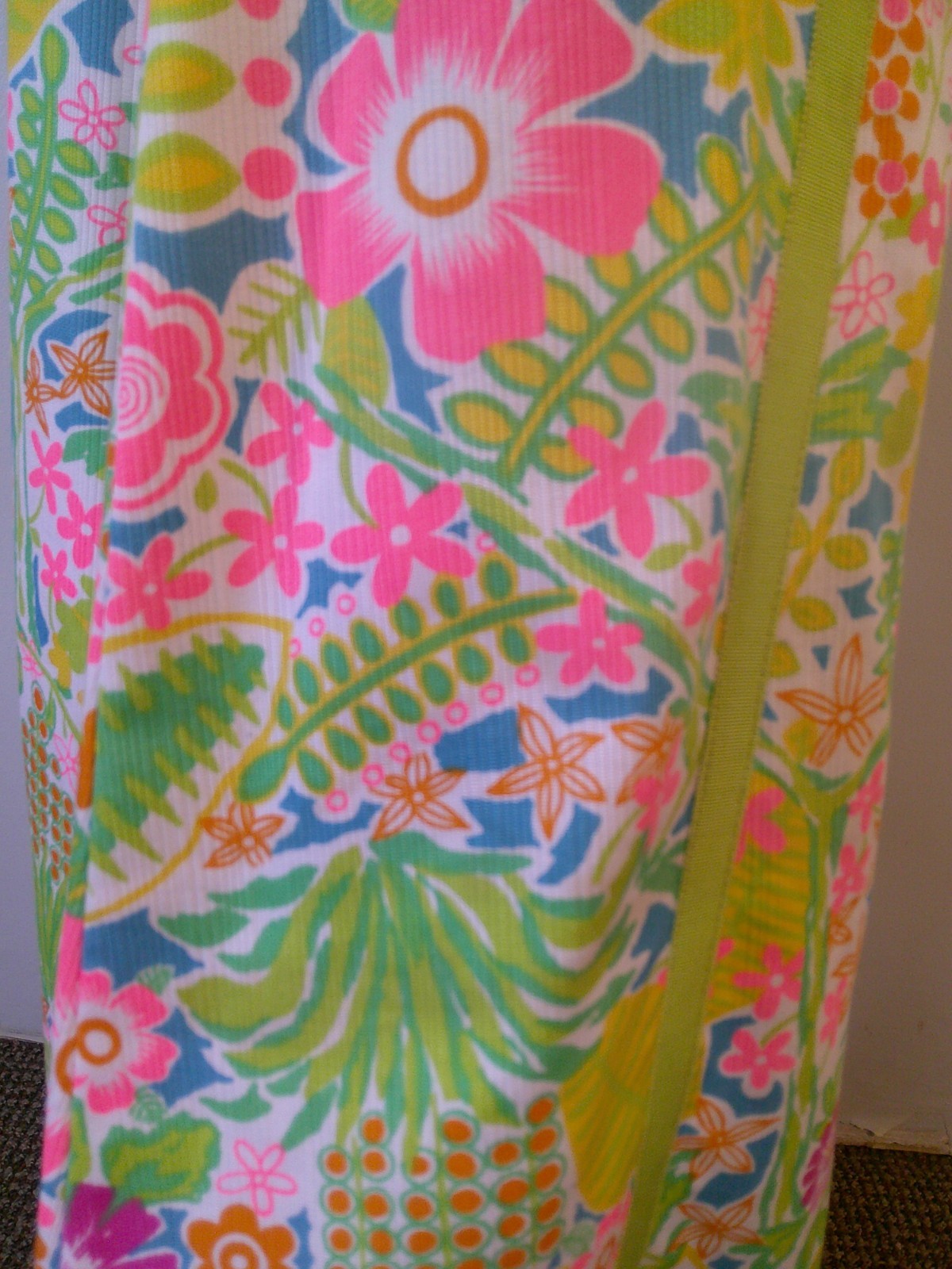 Vtg 60’s JAMISON BOUTIQUE 2 pc Lilly Style Neon Floral Tunic Top & Maxi Skirt M