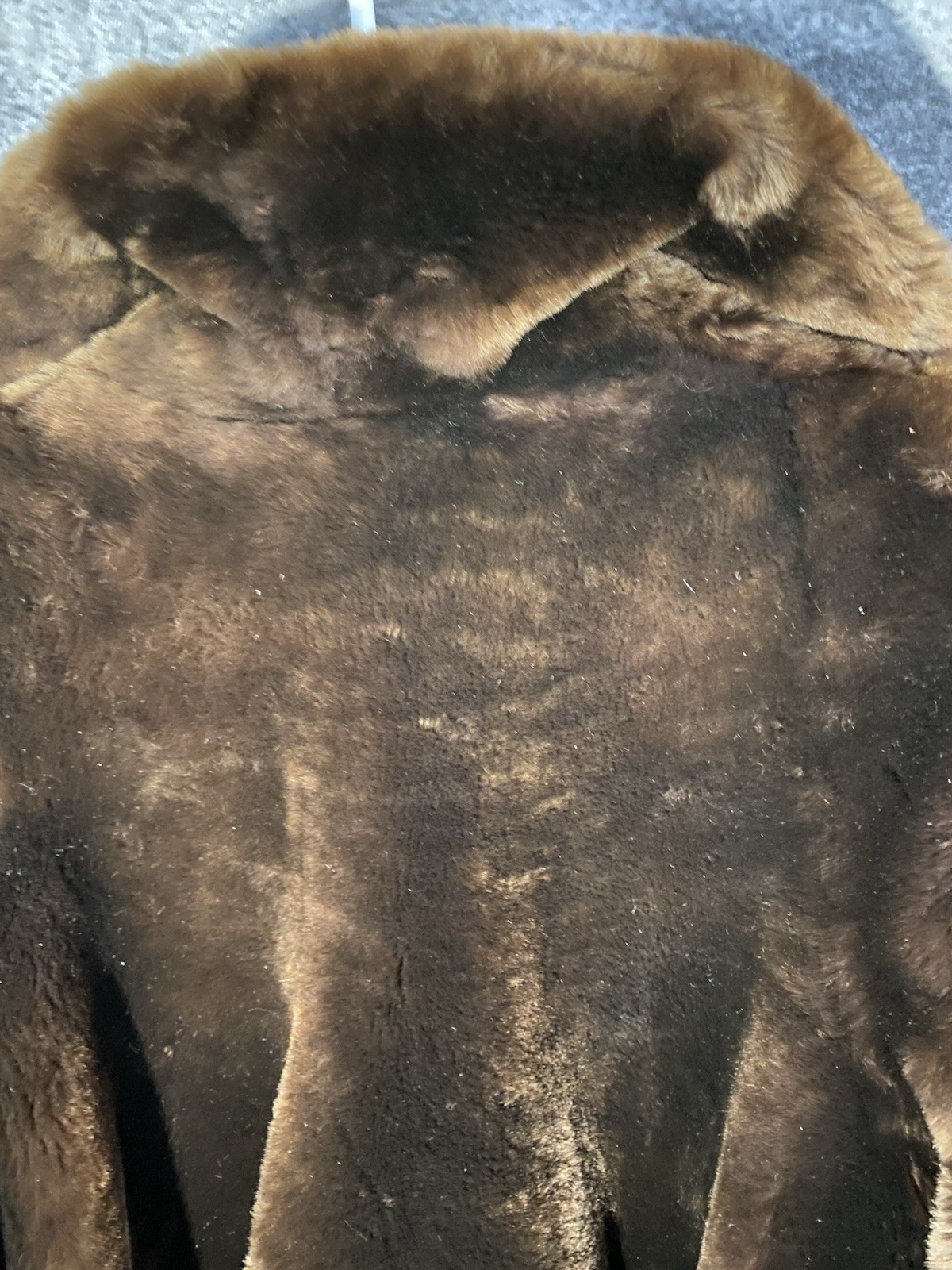 Vintage C.E. Carlson Co Spokane Dark Brown Fur Coat Mid-Century Plush