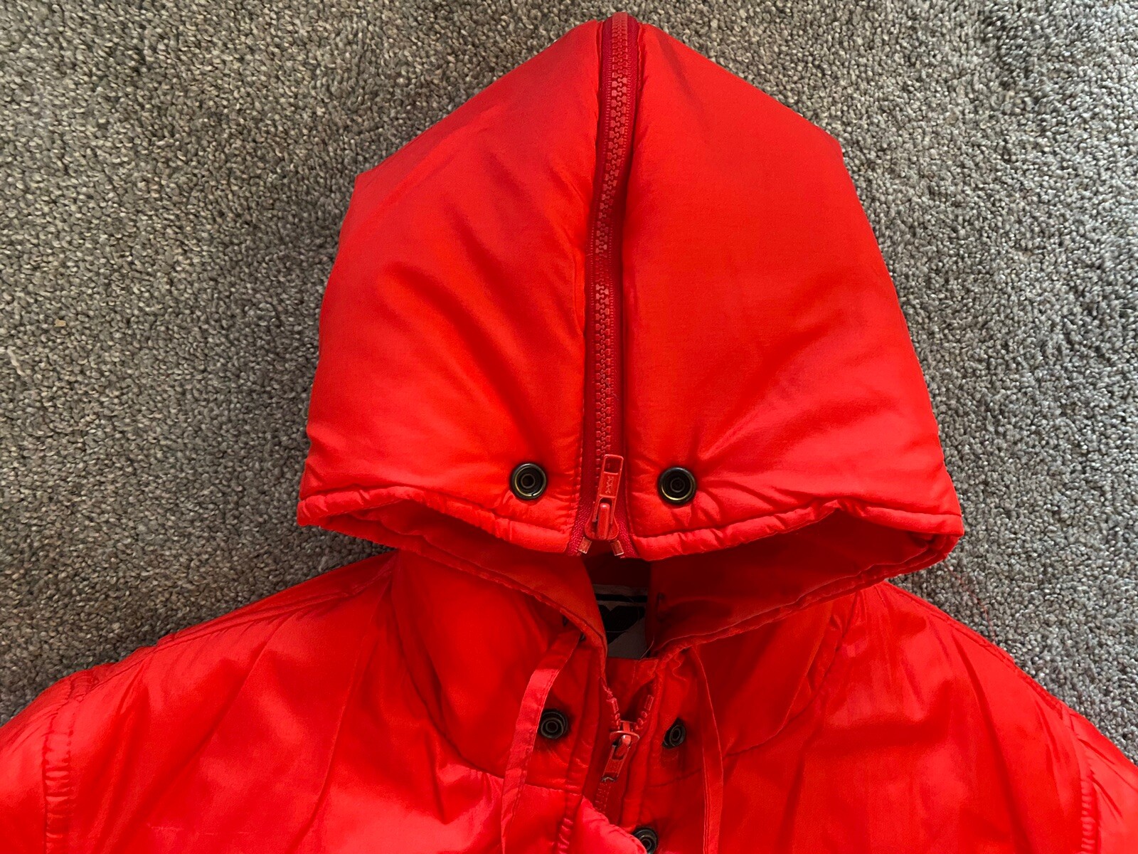 Vintage Obermeyer Womens M/12 Nylon Jacket Coat Red Made In British Hong Kong