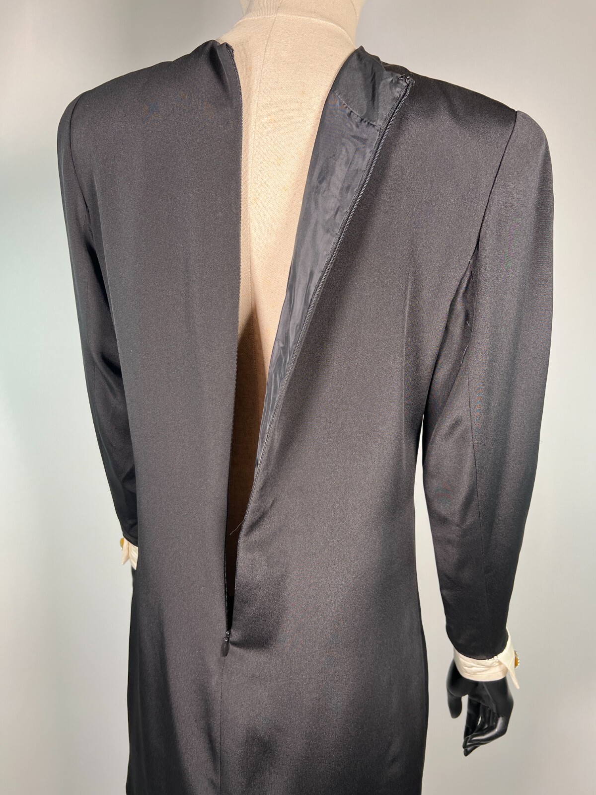 Vintage Stanley Platos Black White Shift Dress