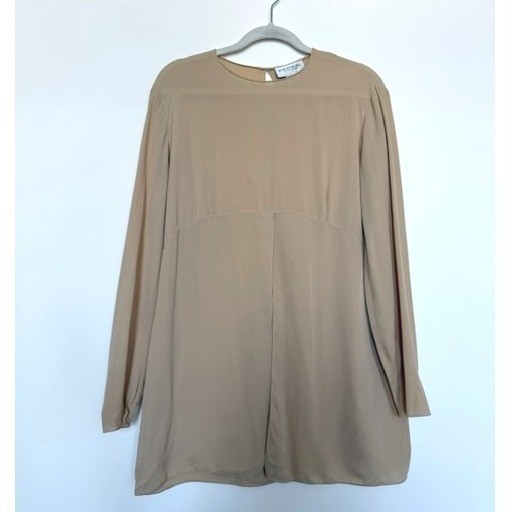 Vintage Emanuel Ungaro 100% Silk Cream Tunic Blouse Size 14