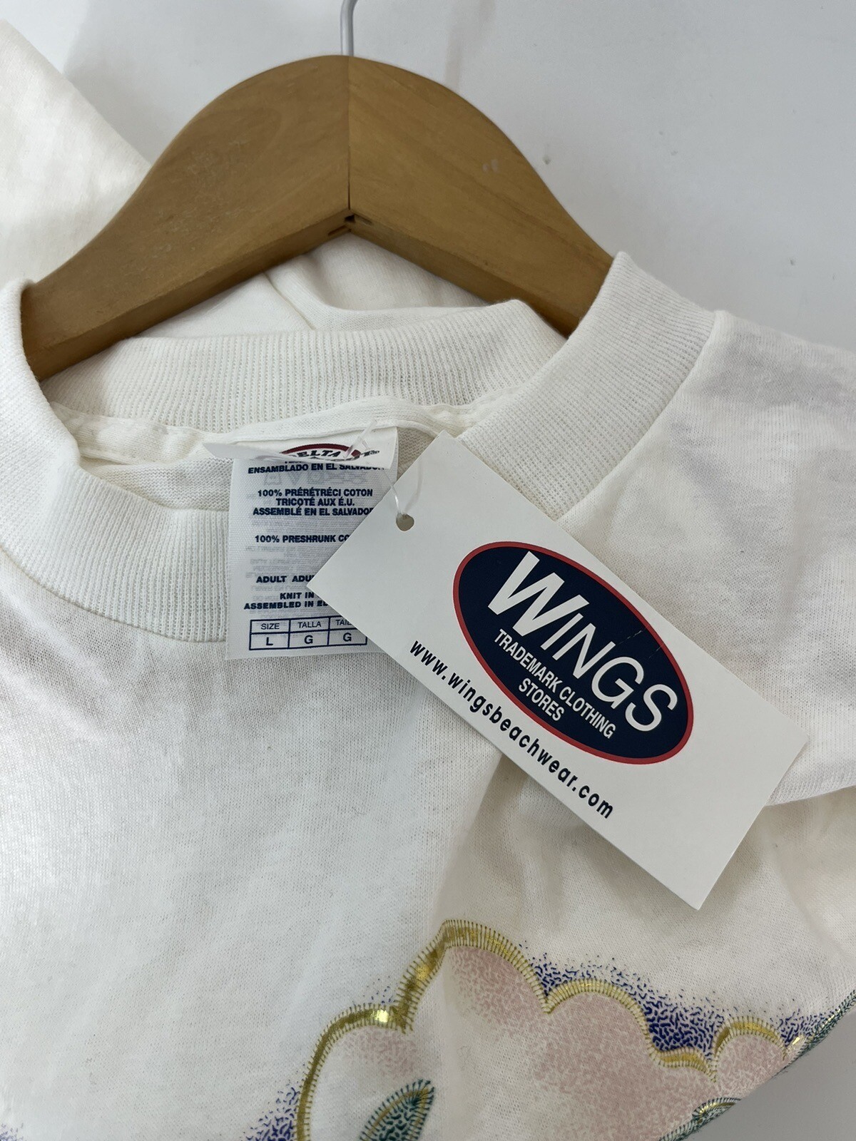 NOS Delta Pro Weight T Shirt Sz Large San Diego CA Short Sleeve Palm Trees