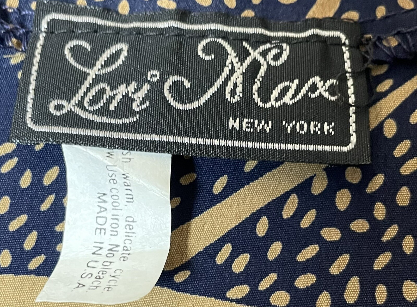 Lori Max USA Blazer Jacket Womens 14 Beige Black Double Breasted Buttons Career