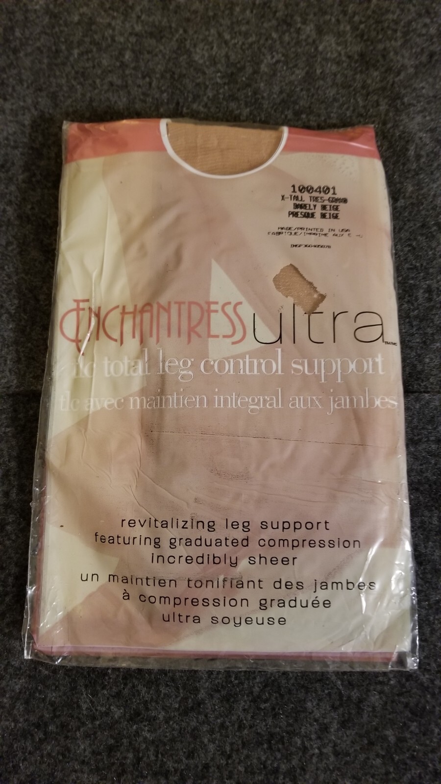 RARE VTG Pantyhose ENCHANTRESS Barely Beige X-Tall Revitalizing SEALED Hosiery
