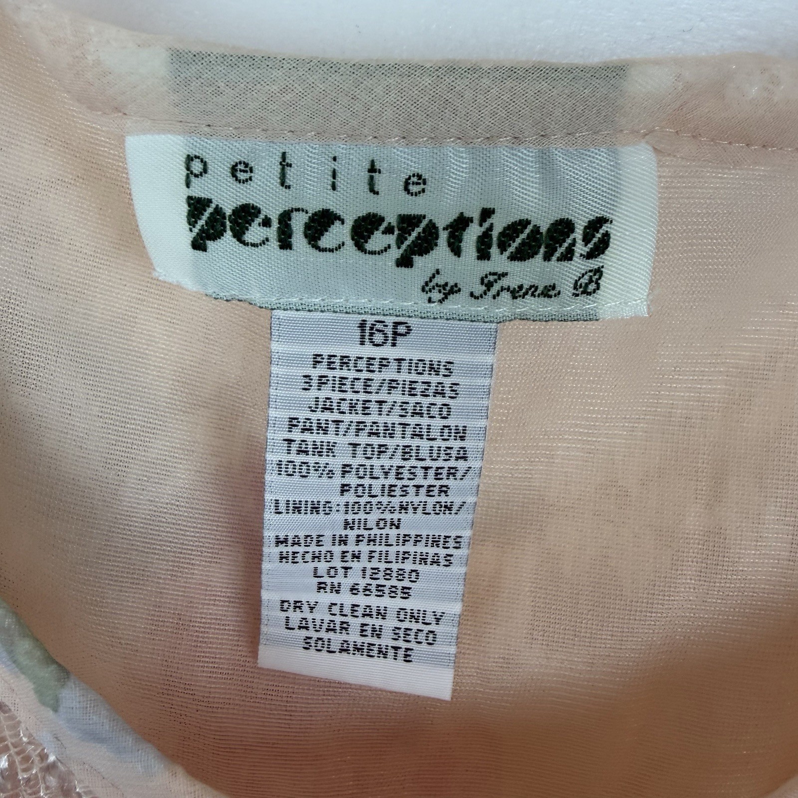 Vintage Lace Top Women 16 Petite Boho Pastel Floral Scalloped Hem Lined Romantic