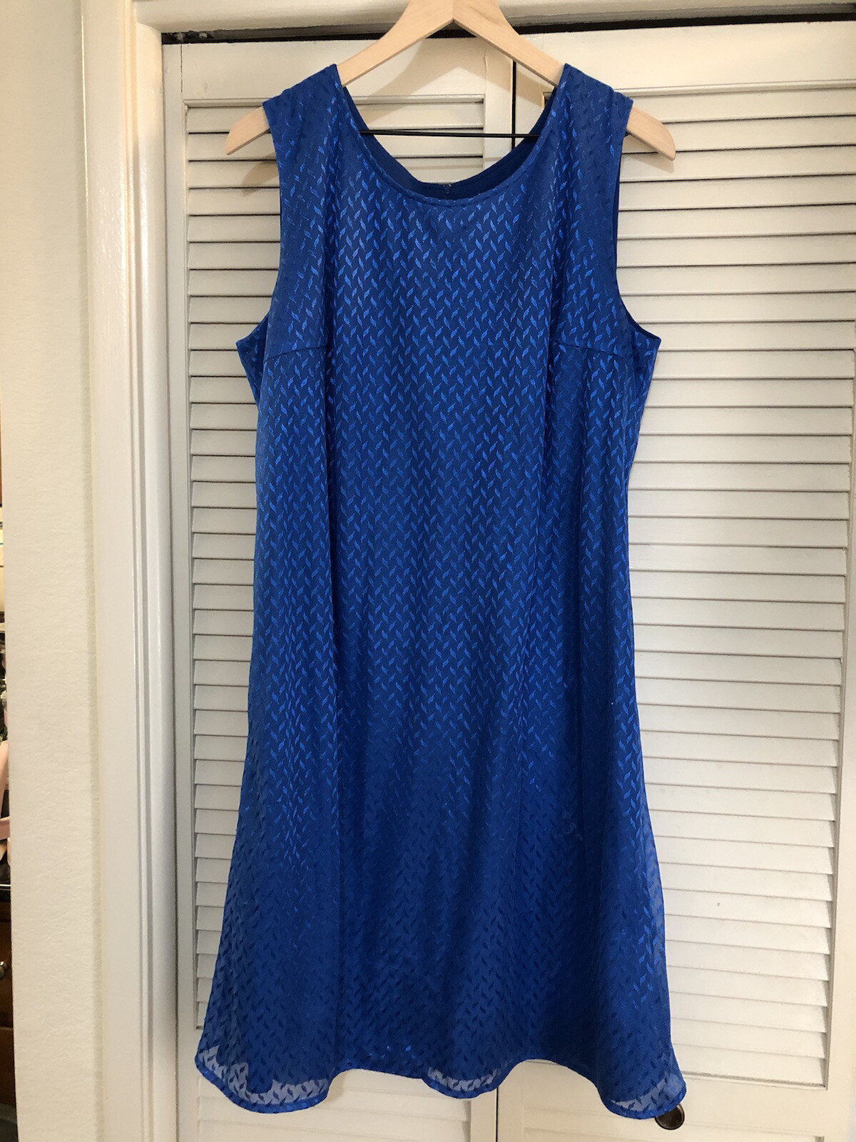 Vintage NEW LOOKS CALIFORNIA Blue Dress Size 16 Sleeveless