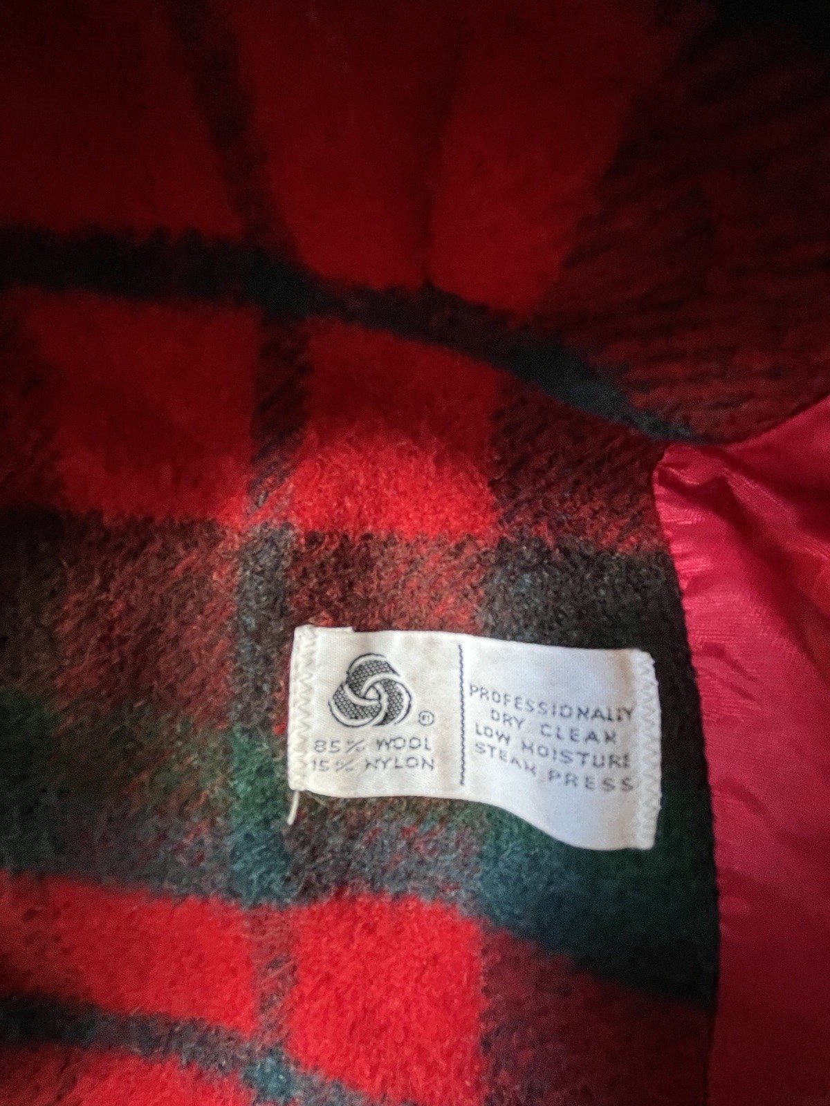 Vintage Talbots Wool Coat Size 10 Plaid Hooded Made in USA Union Made FAST SHIP