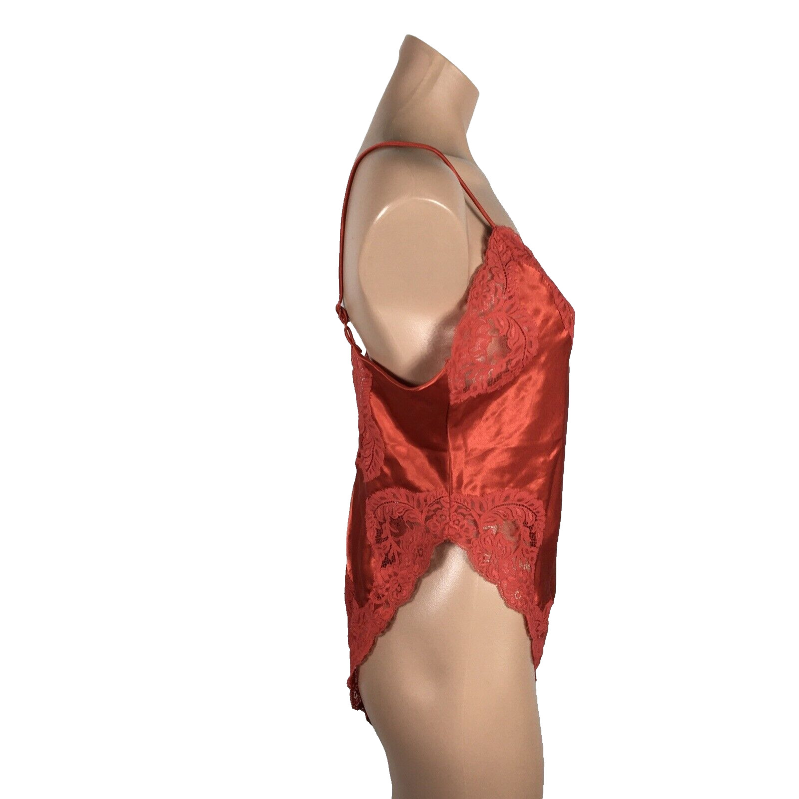 Wonder Maid Non Cling Teddie Adj Straps Lots of Lace Snap Crotch ILGWU 32 L VTG