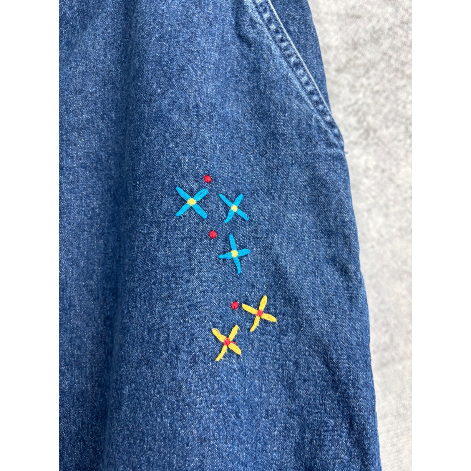 Vintage The Disney Store Winnie the Pooh Embroidered Denim Maxi Skirt Size XL