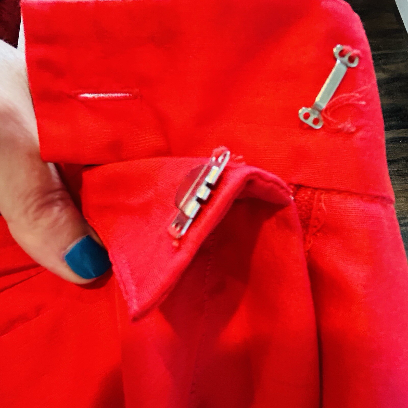 VTG 80s ICE 100% Silk Wrap Vest Blouse & Pants Set, Size 10 Pink Red Dots *read*