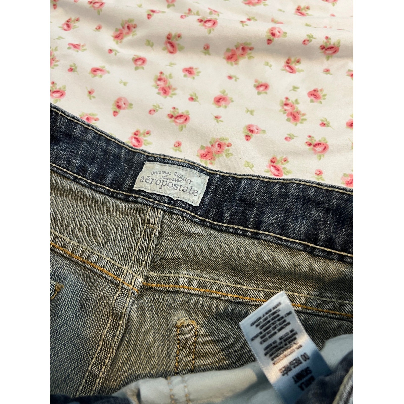 vintage aeropostale low rise dark wash skinny jeans