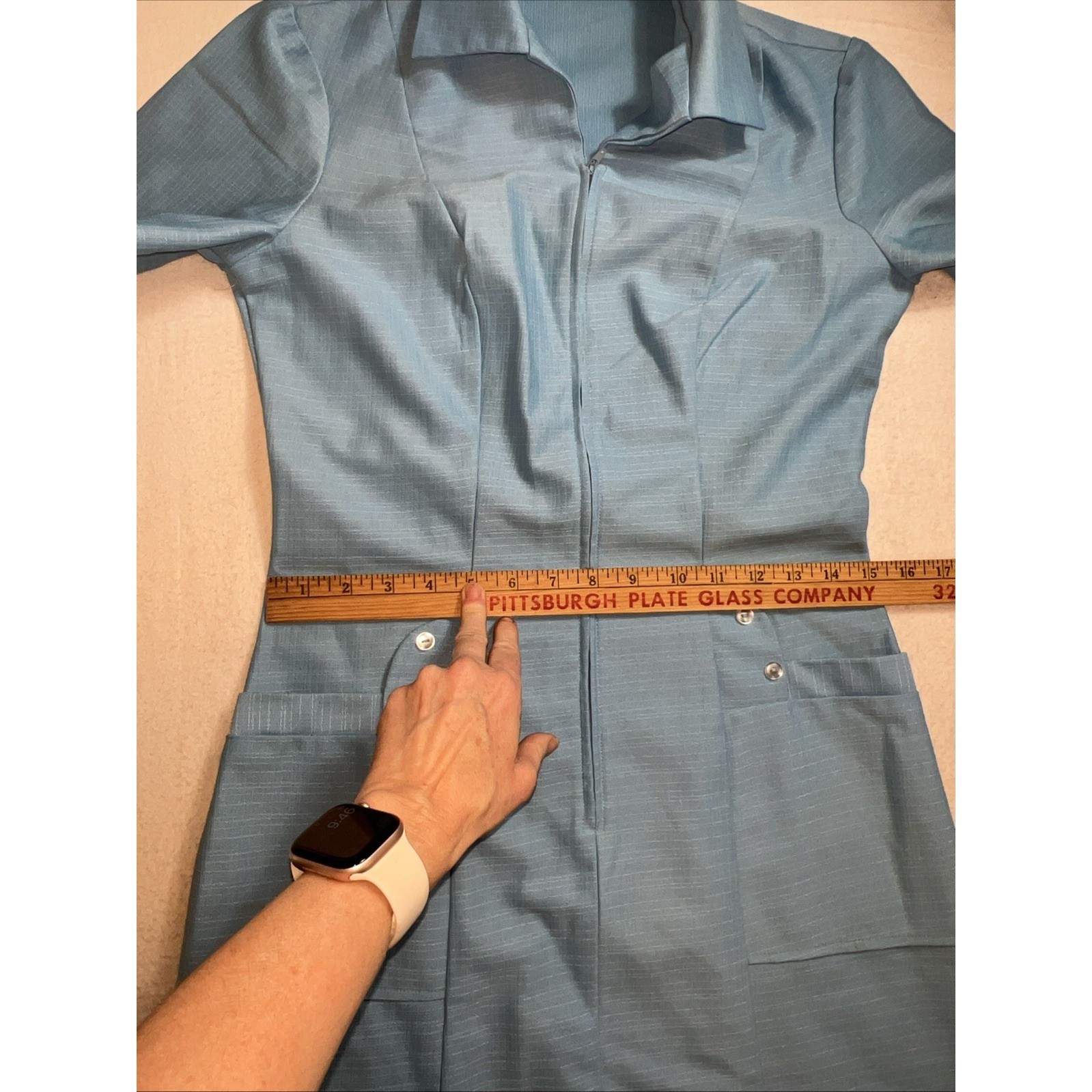 Crest Vintage 1960S Dress Light Blue Size 8 cottagecore retro mod waitress vibes