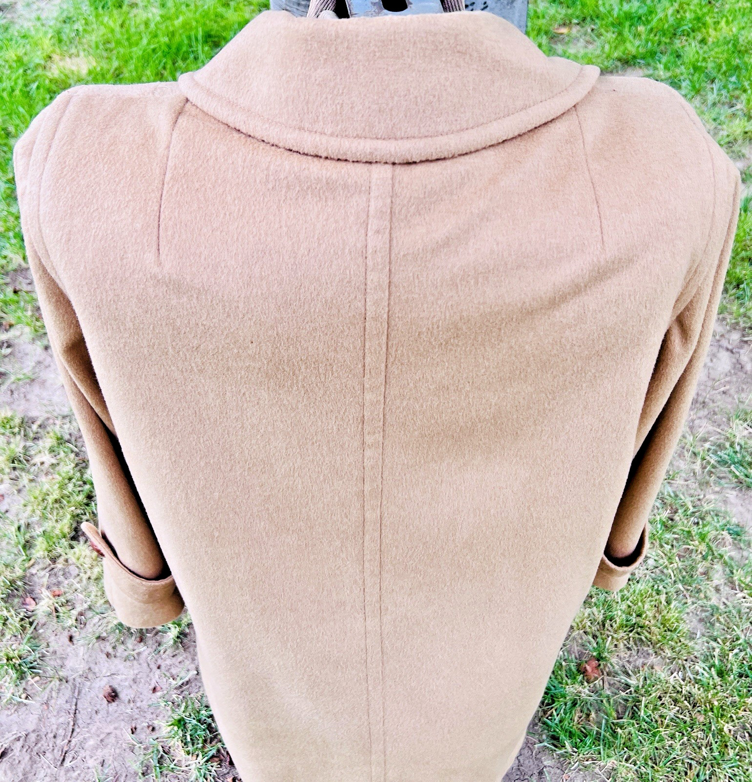 Riel Coat Co. Vintage Wool and Cashmere Coat Made in the USA Camel Color XL