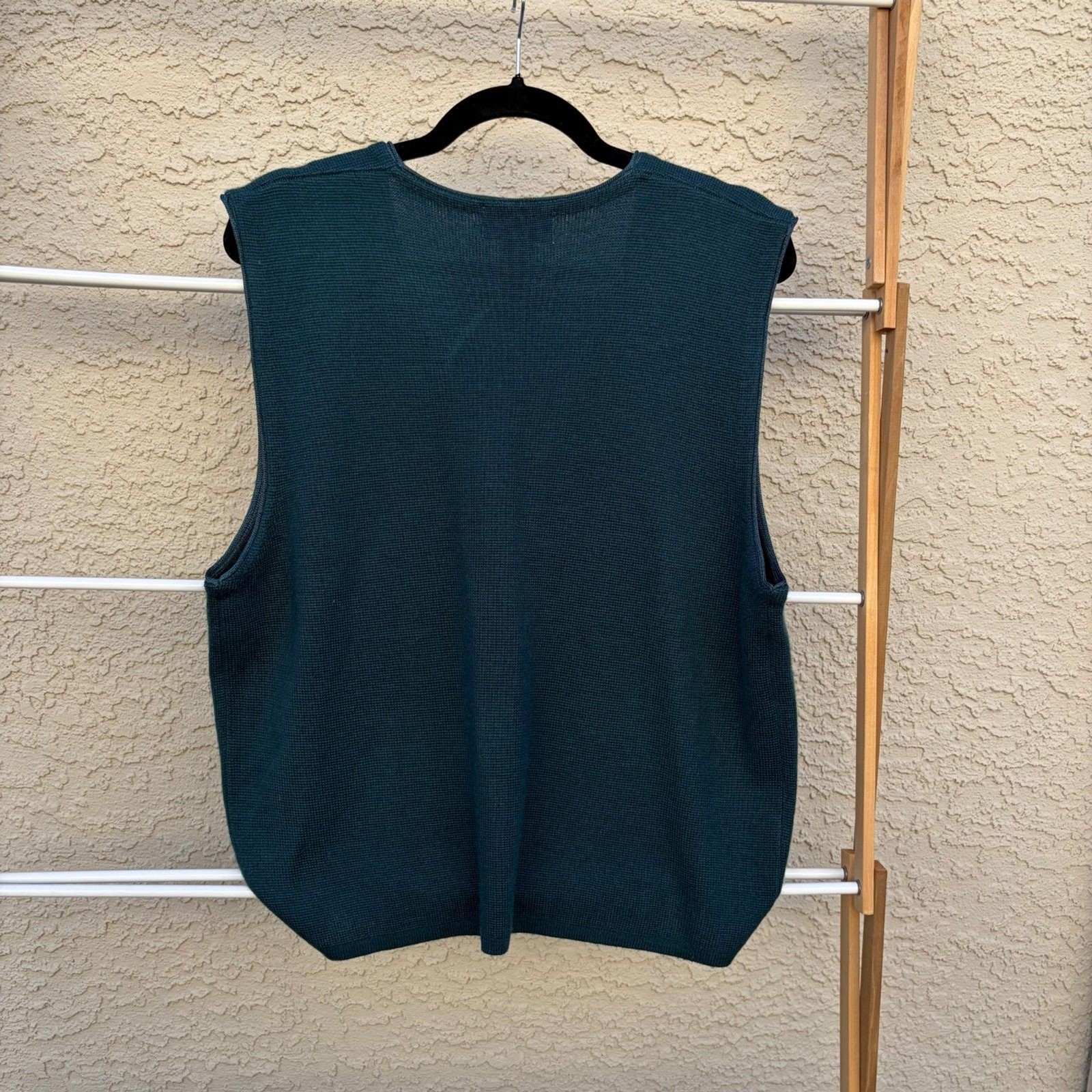 Vintage Koret Hunter Green Beaded Vest 90’s Y2K Grandma Cottage Teacher BOHO