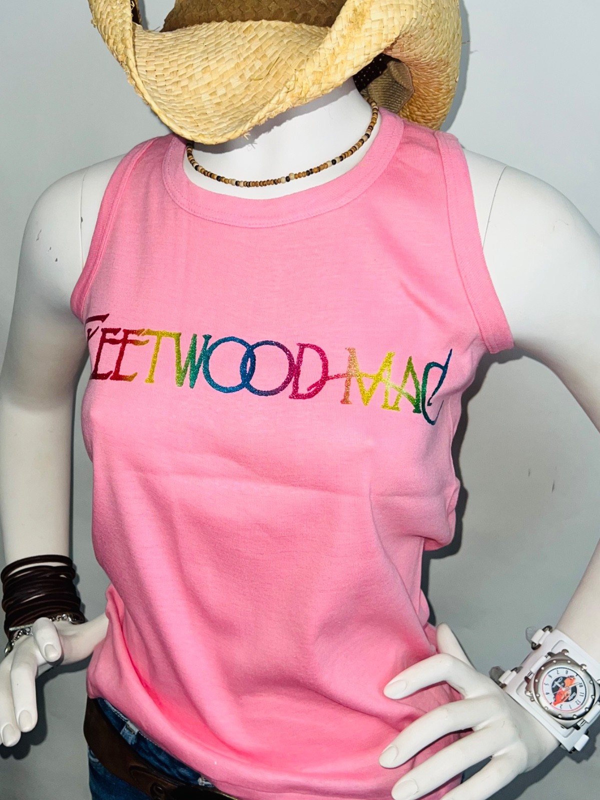 VTG 70s 80s FLEETWOOD MAC Stevie Nicks classic rock band UNUSED T-Shirt WOMENS L
