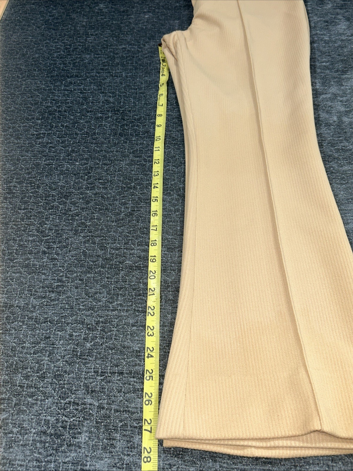VTG Lasso Western Wear Pants 70s Tan/Beige Knit Flare Bell Bottom Cowgirl Rodeo