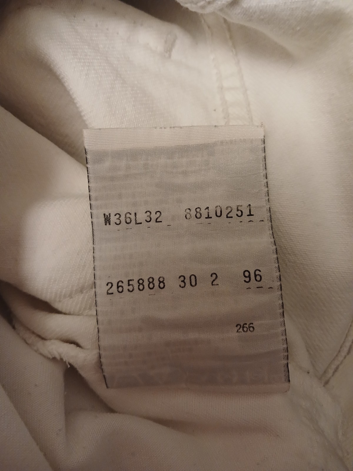 Vintage Levis 881 02 Orange Tab Jeans Off White Cream Mom High Waist W36 L32 90s
