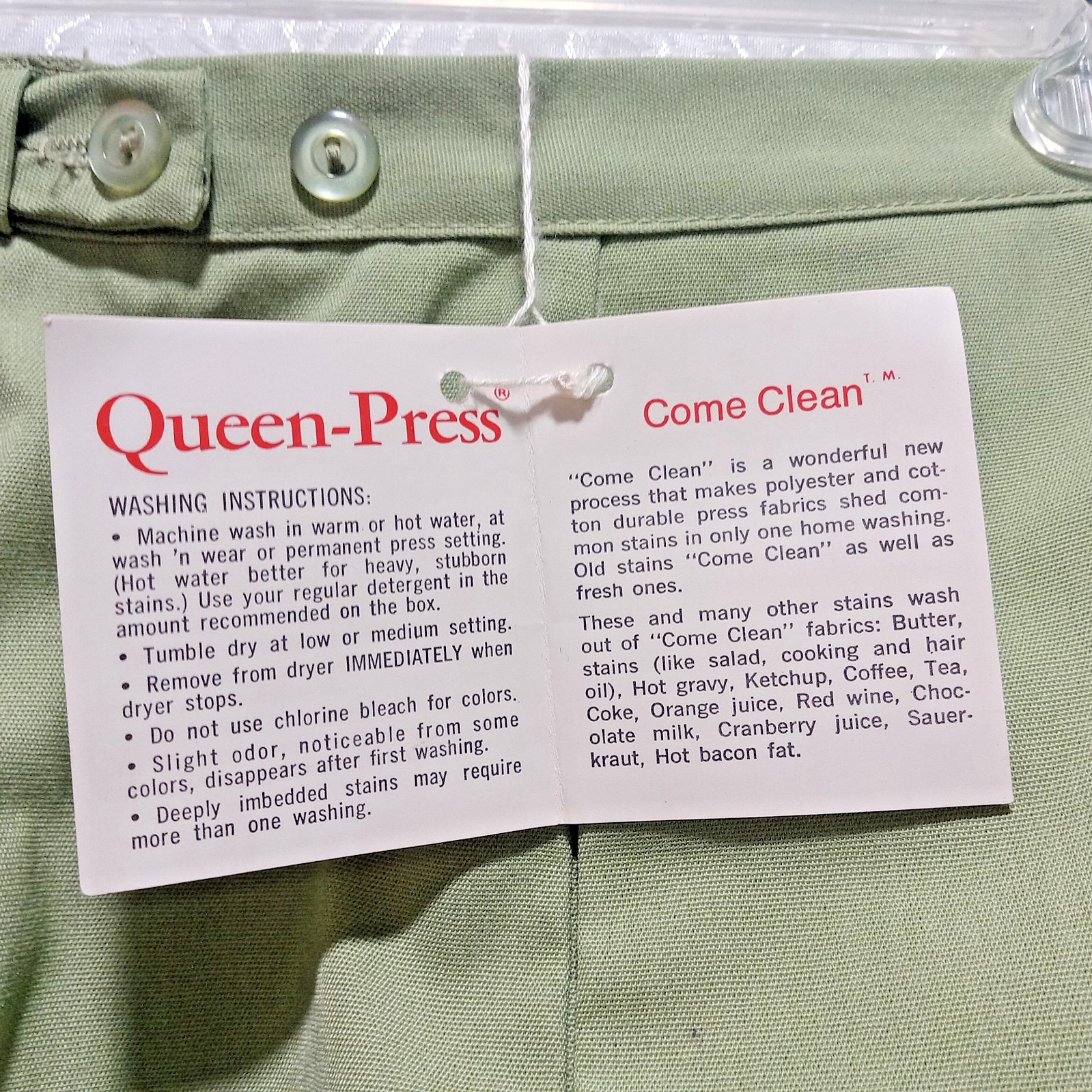 70s Queen Casuals Bermuda Shorts NWT Sage Green Clam Digger Knee Pants Capri 18