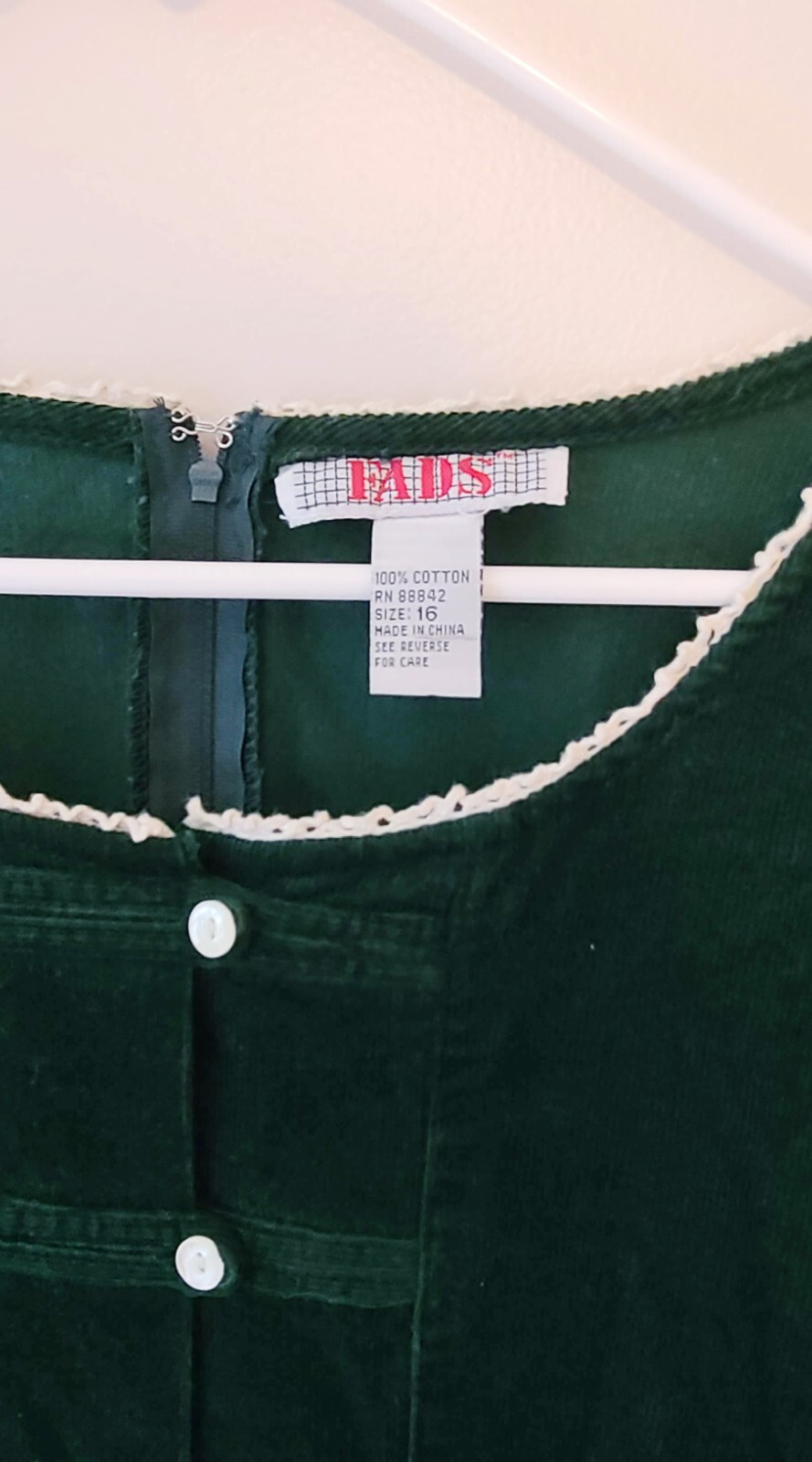 Vintage 90s FADS Emerald Corduroy Dress – Ren Fair Grunge Cottagecore Size 16
