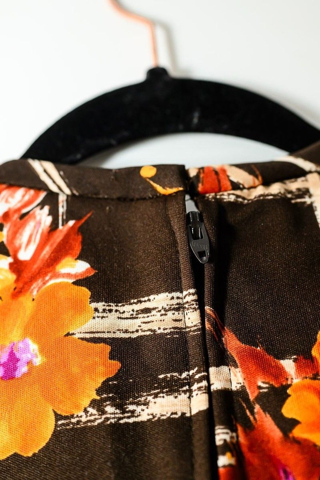 Vintage 70’s Mod Top Skirt SET size 10 longsleeve Maxi Skirt Retro Brown Orange