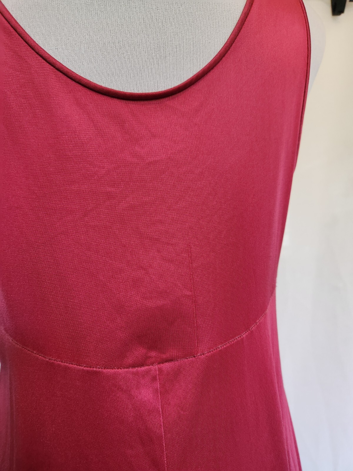 Vintage Vanity Fair Wine Flowy Nightgown Dupont Nylon Sz 38 USA *ISSUES*
