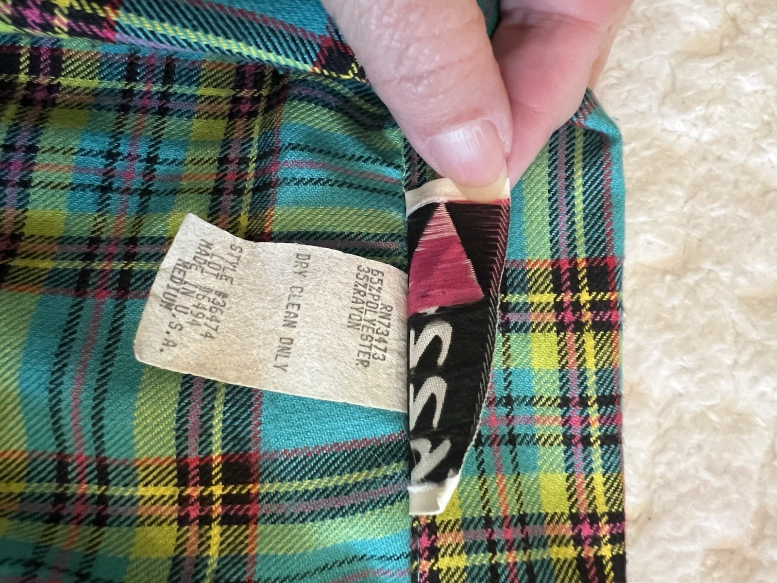 VTG Made In The USA Jazzy Blazer Women’s (M) Turquoise Plaid Preppy. JZ151