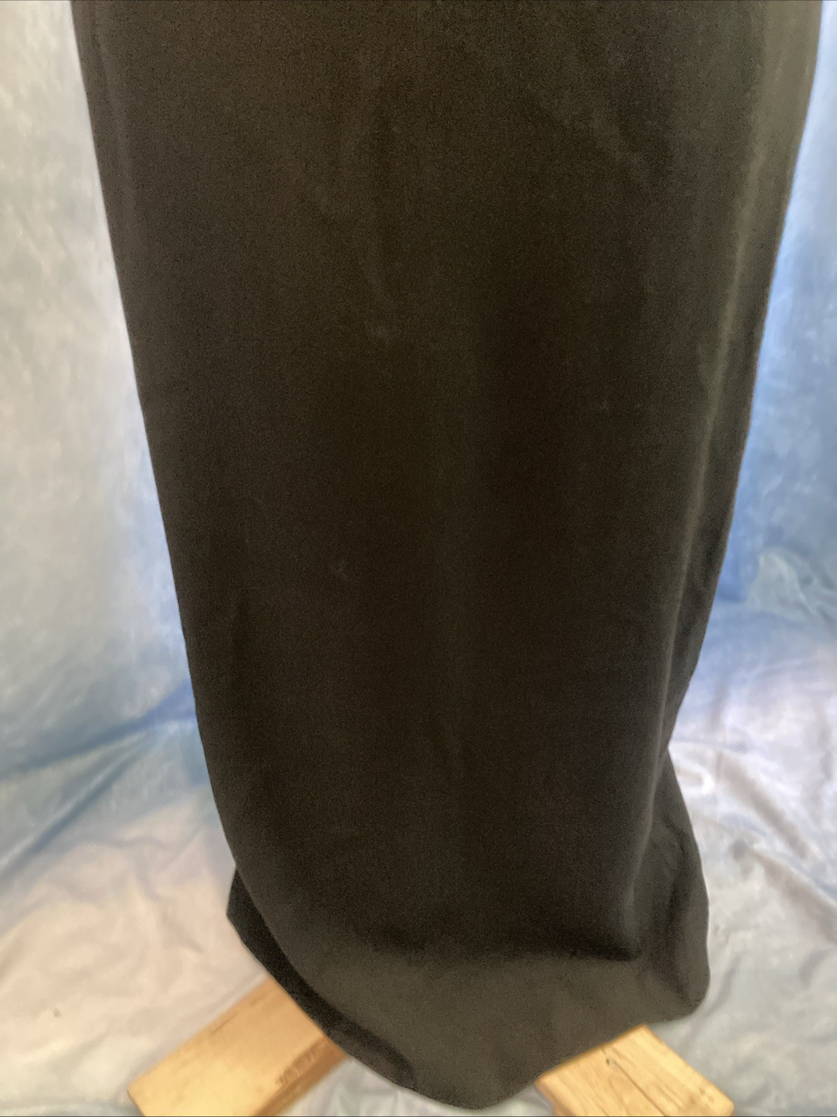 Vtg 90s Black Wool Maxi Skirt Size 8 Rena Rowan Goth Grunge Slit Dark Academia