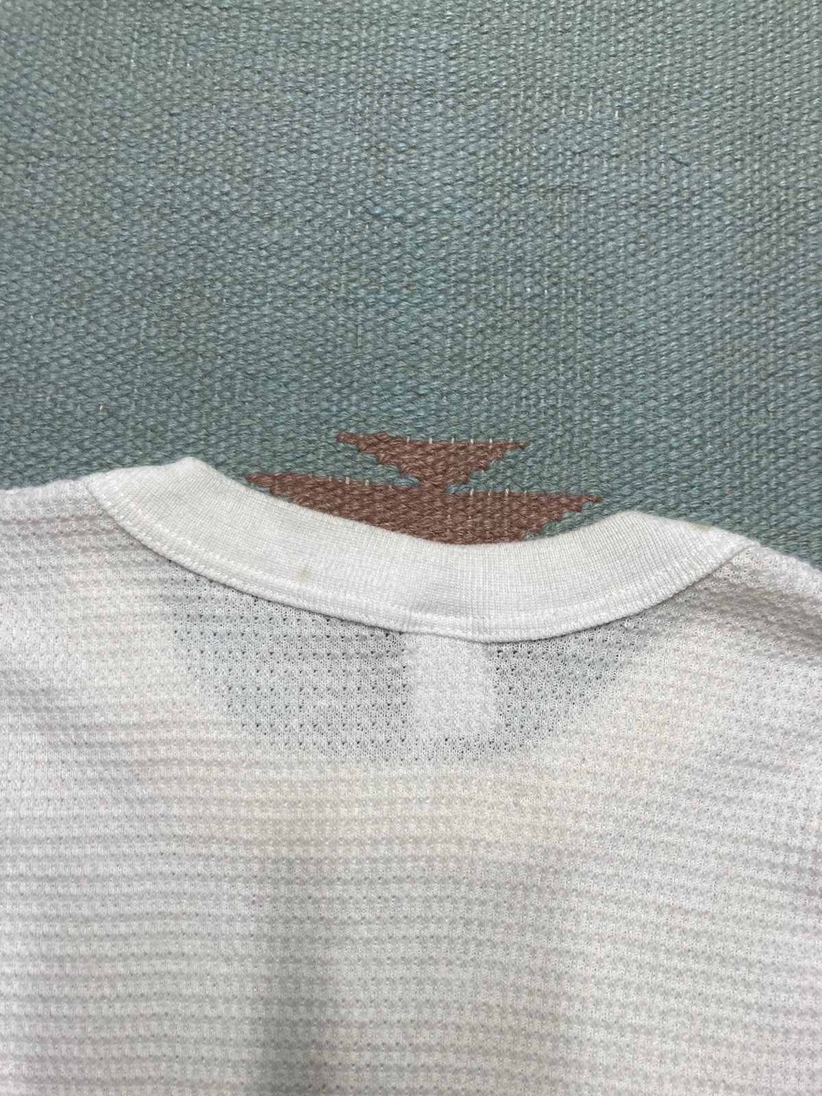 Vintage 70s waffle knit thermal shirt Kmart grunge base layer women’s XL