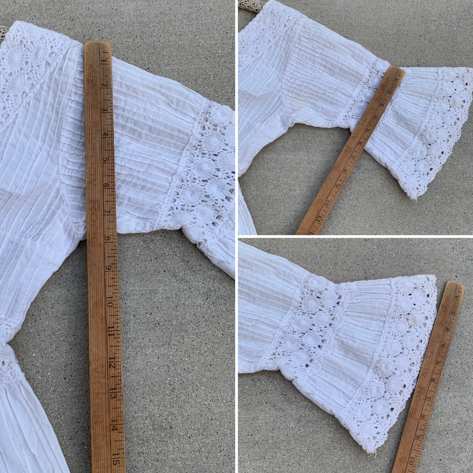 White Mexican Dress Metal Zipper Hippy Boho Peasant Hippie Chic vintage
